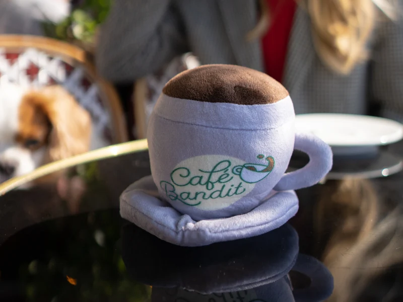 Jouet pour chien en forme de tasse à café