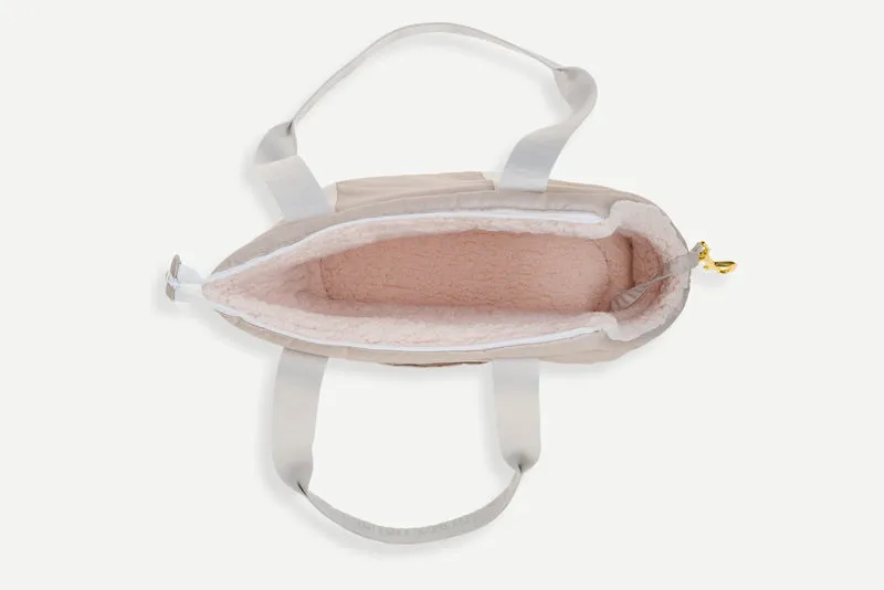 Sac pour chien, motif uni crème