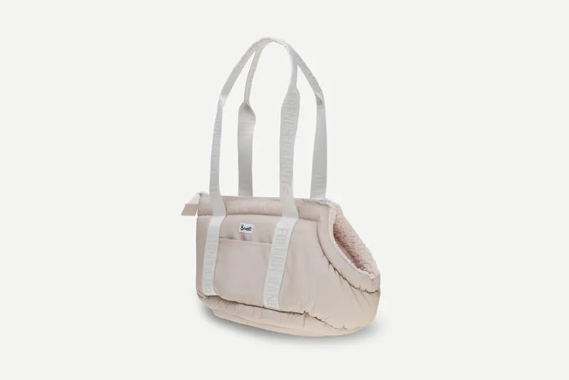 Sac pour chien, motif uni crème