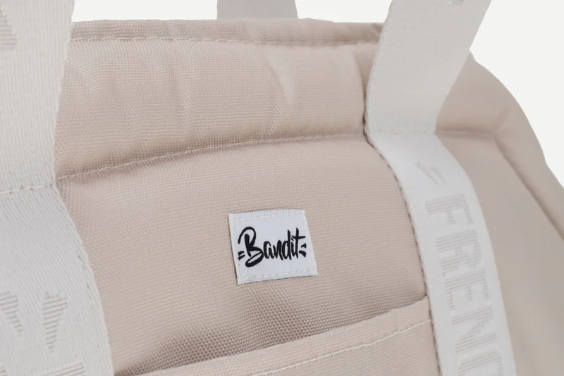 Sac pour chien, motif uni crème