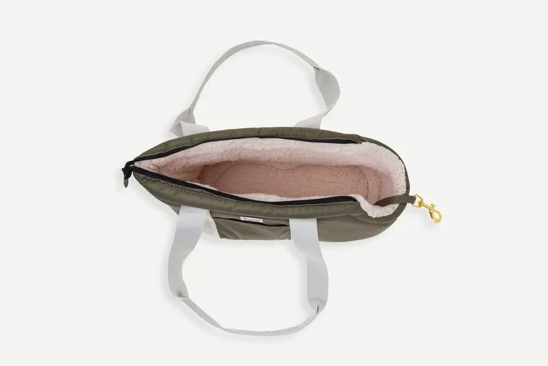 Sac pour chien, motif uni kaki