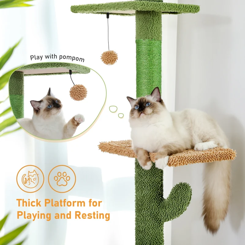 Arbre à chat ajustable 239-275cm style cactus
