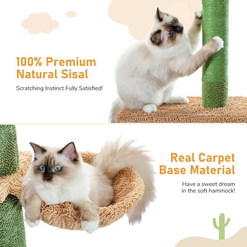 Arbre à chat ajustable 239-275cm style cactus