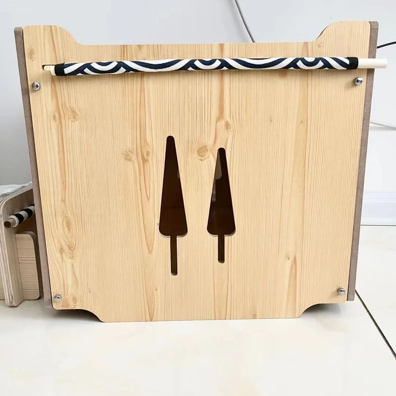 Couchage en bois pour chat