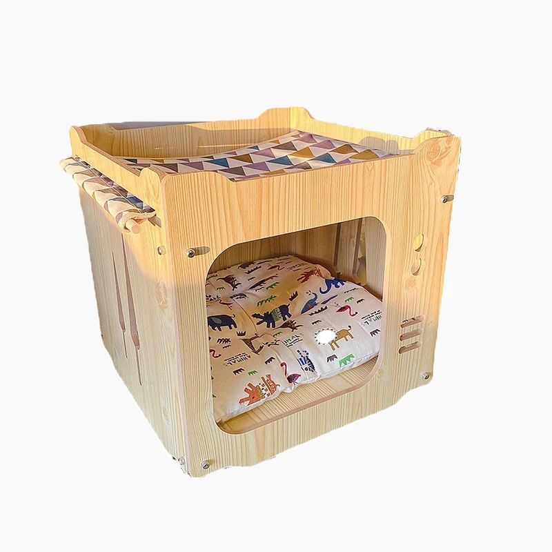 Couchage en bois pour chat
