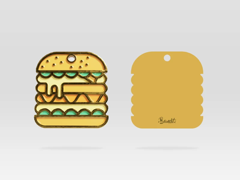La médaille burger à graver pour chat