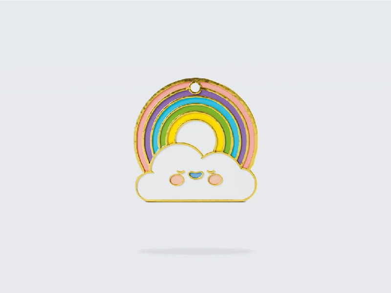 Médaille arc-en-ciel pour chien