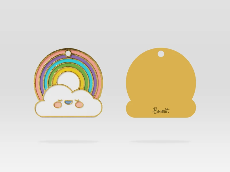Médaille arc-en-ciel pour chien