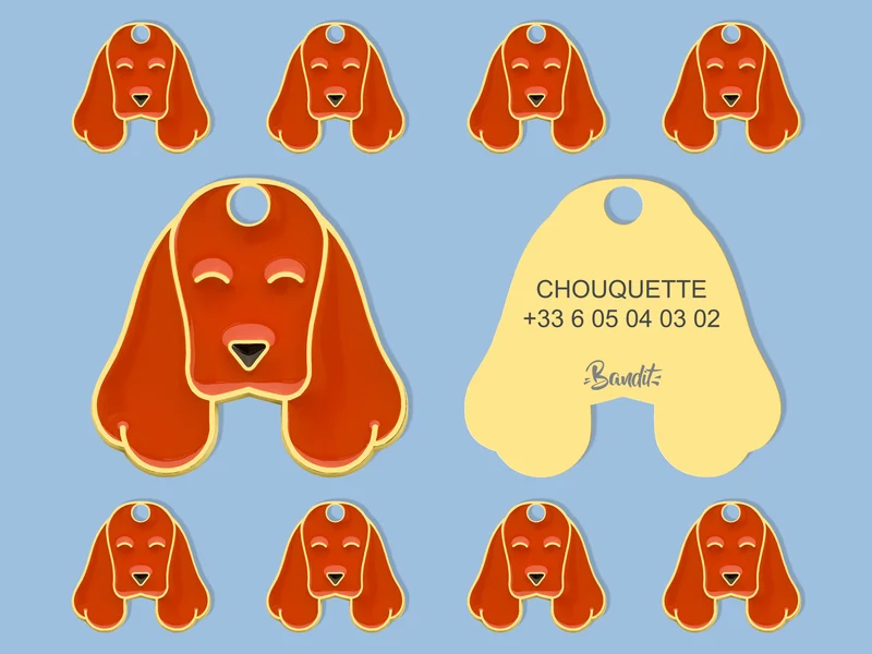 Médaille cocker pour chien