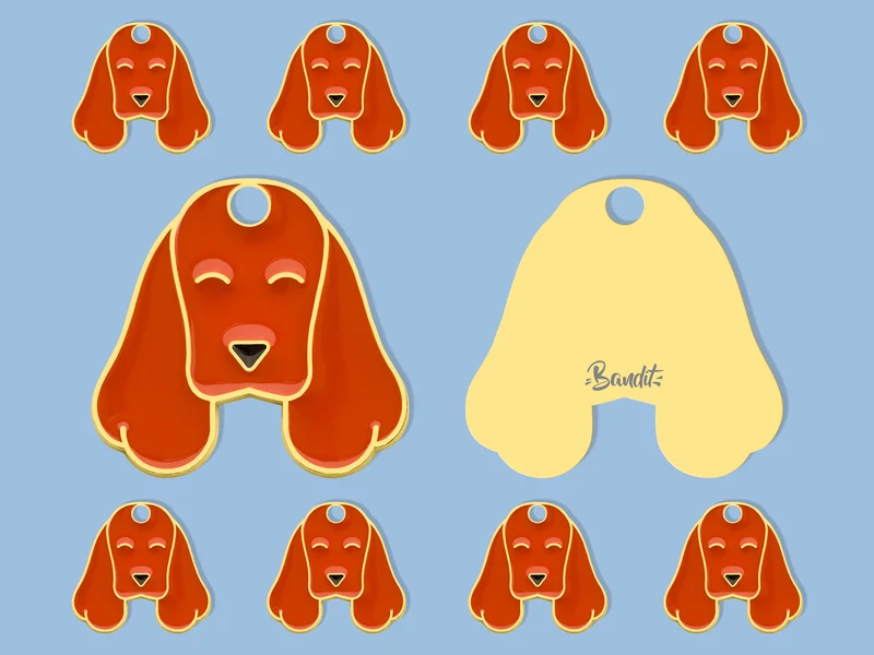 Médaille cocker pour chien