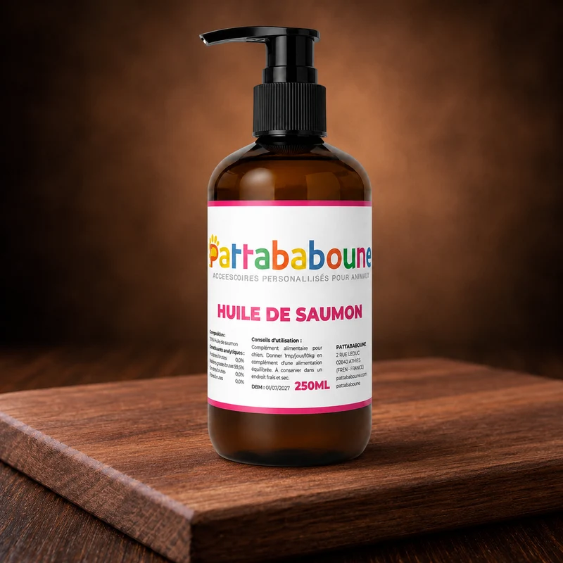 Huile de saumon chien — Oméga-3 naturelle 250 ml