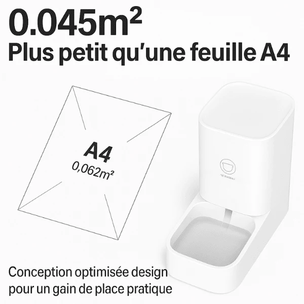 Distributeur eau chat - DesignFlow™ : Sans fil sans électricité 3,8 L