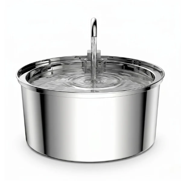 Fontaine à eau chat en inox à robinet continu – Ionix™