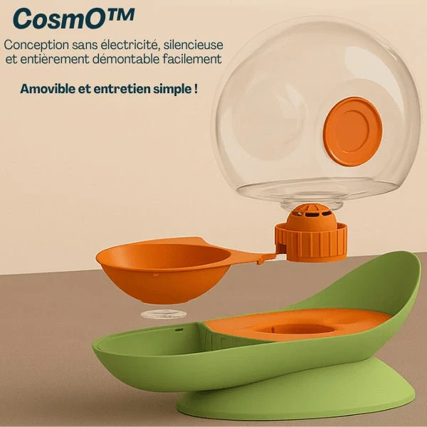 Fontaine à eau chat sans électricité - CosmO™ : Design et filtrée