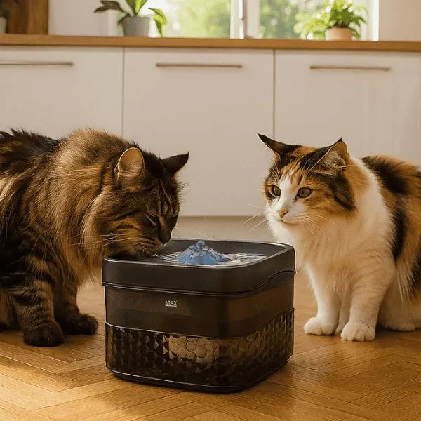 Fontaine a chat - grande capacité XL filtrée & silencieuse - Royalis™