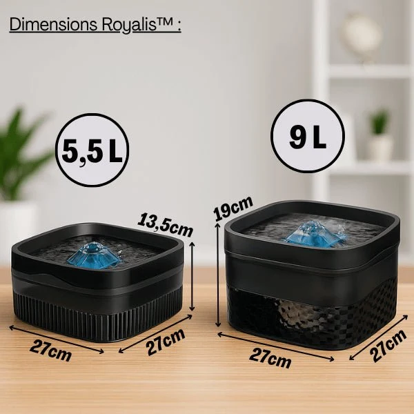 Fontaine a chat - grande capacité XL filtrée & silencieuse - Royalis™