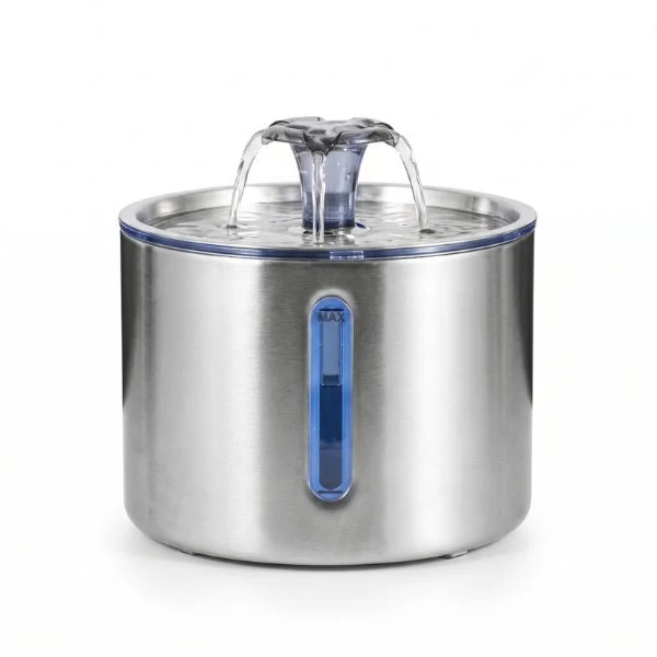 Fontaine eau pour chat - Hydrox™ : inox silencieuse 4 jets LED