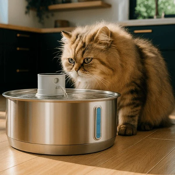 Fontaine pour chat - intelligente sans fil en inox – Catronic™