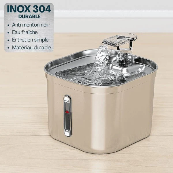 Fontaine chat en inox automatique – Vortex™