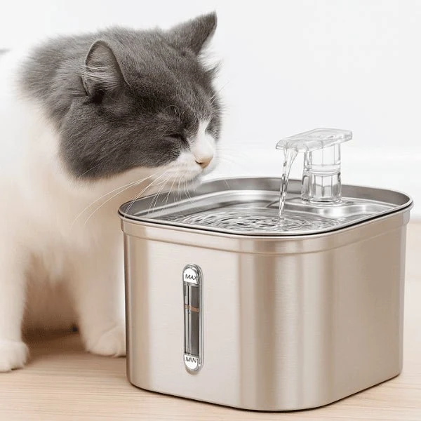 Fontaine chat en inox automatique – Vortex™