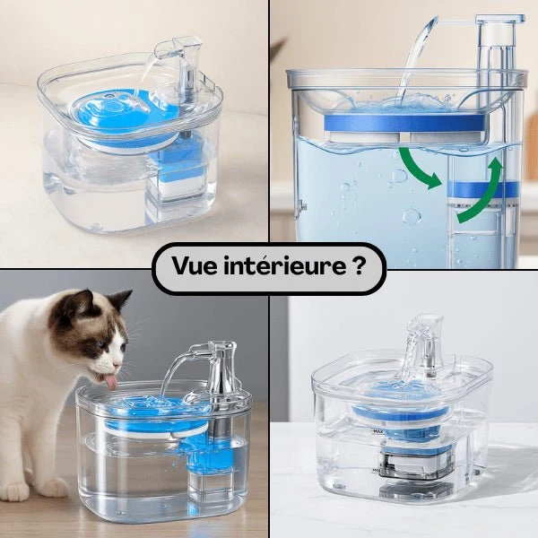 Fontaine chat en inox automatique – Vortex™
