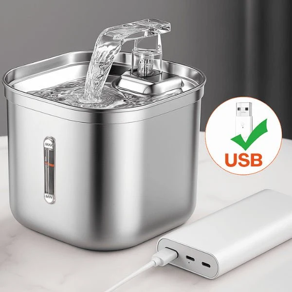 Fontaine chat en inox automatique – Vortex™