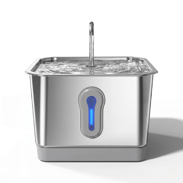 Fontaine à eau chat connectée sans fil en inox - Oconnect™