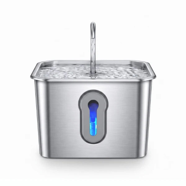Fontaine à eau chat connectée sans fil en inox - Oconnect™