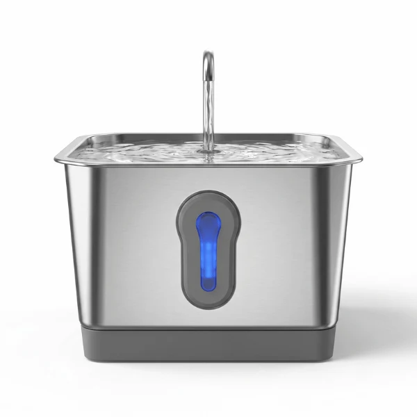 Fontaine à eau chat connectée sans fil en inox - Oconnect™