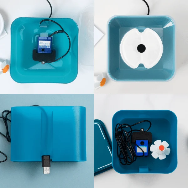 Fontaine à eau pour chat - cascade silencieuse à LED - PearlFlow™