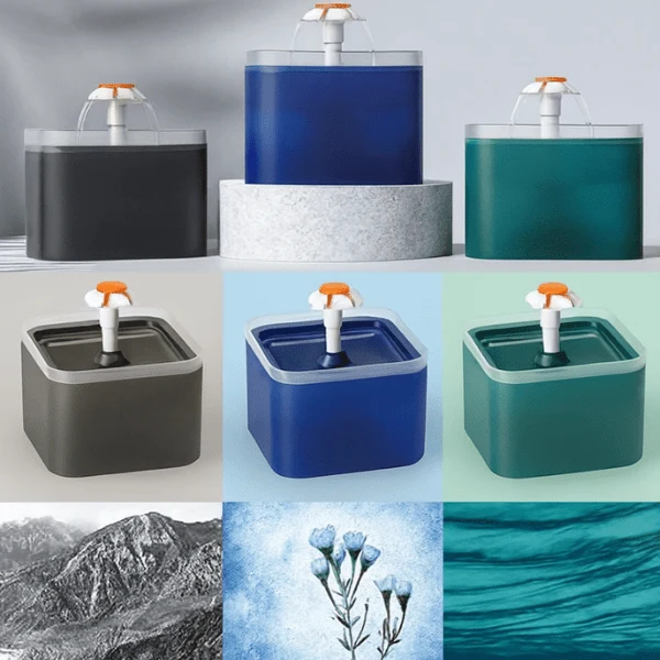 Fontaine à eau pour chat - cascade silencieuse à LED - PearlFlow™