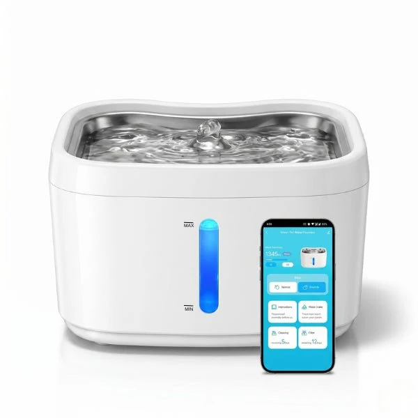 Fontaine à eau pour chat connectée - suivi contrôlé : AquaTech™