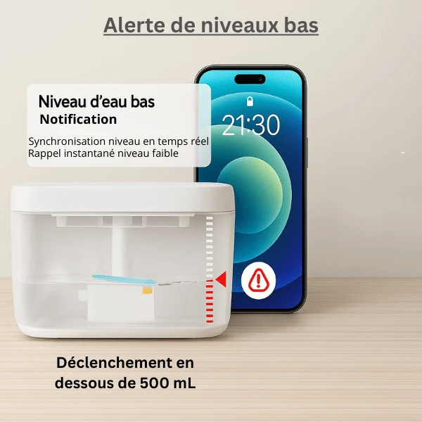 Fontaine à eau pour chat connectée - suivi contrôlé : AquaTech™