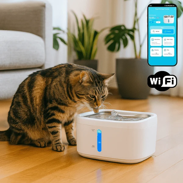 Fontaine à eau pour chat connectée - suivi contrôlé : AquaTech™