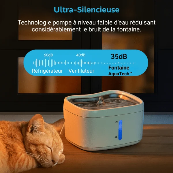 Fontaine à eau pour chat connectée - suivi contrôlé : AquaTech™