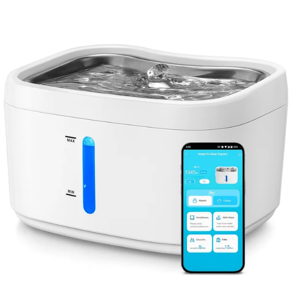 Fontaine à eau pour chat connectée - suivi contrôlé : AquaTech™