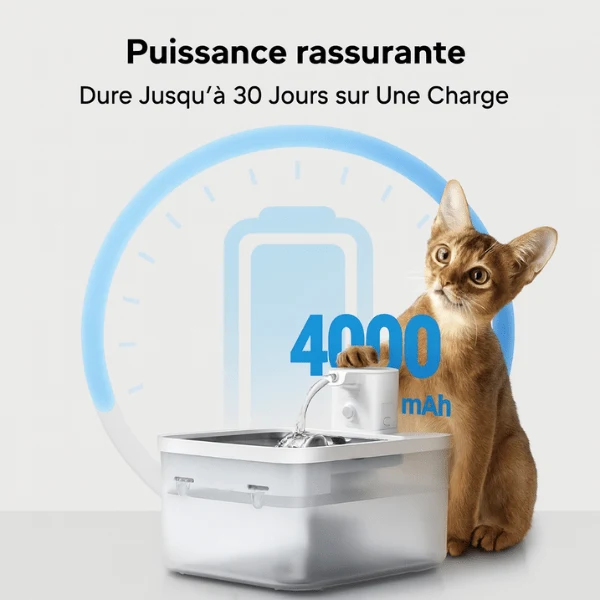 Fontaine à eau pour chat antibactérienne - hygiénique : Olyss™