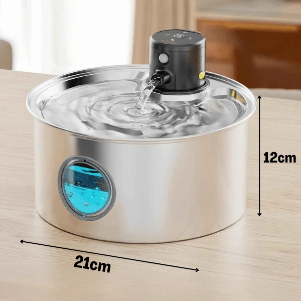 Fontaine à eau pour chat inox - sans fil et capteur : Vinox™