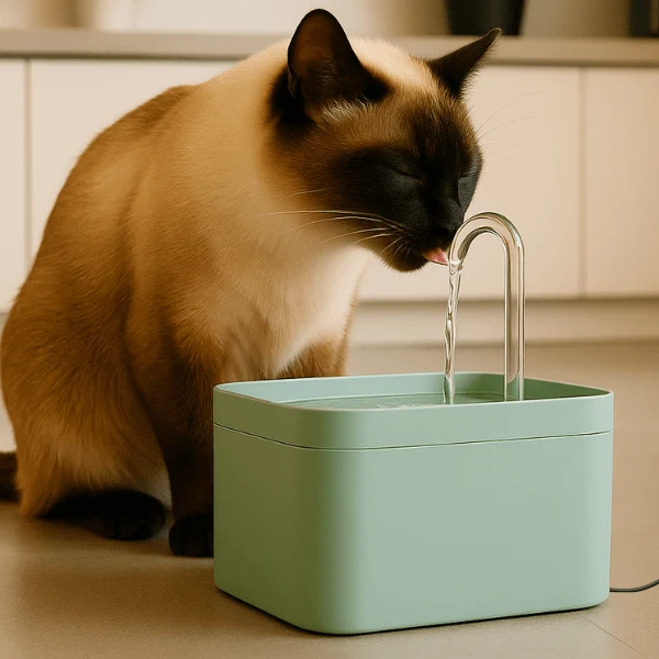 Fontaine a eau chat - robinet silencieuse filtrée - Robyss™