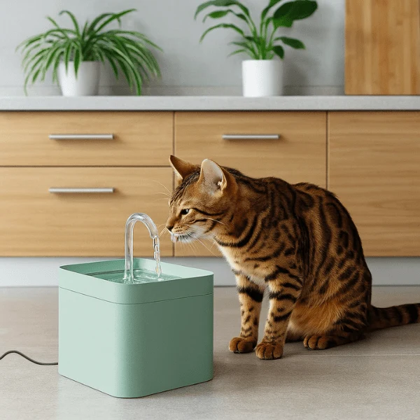 Fontaine a eau chat - robinet silencieuse filtrée - Robyss™
