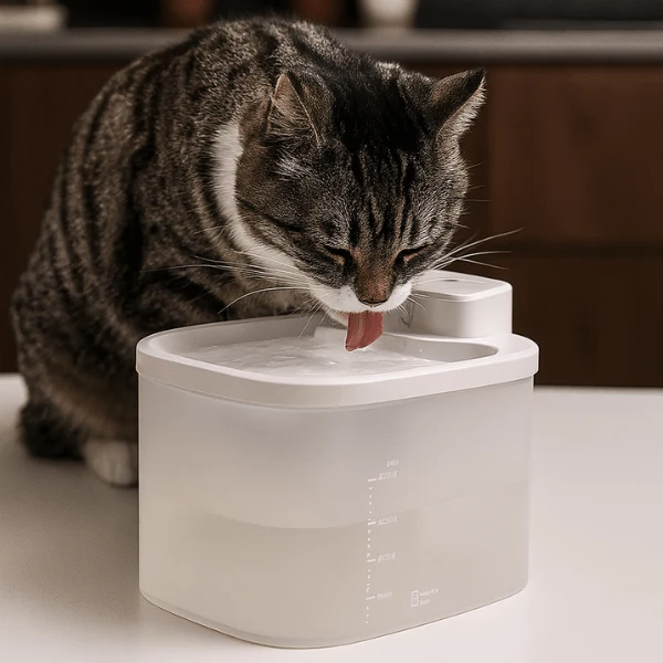 Fontaine à eau chat sans fil à capteur – DetectFlow™
