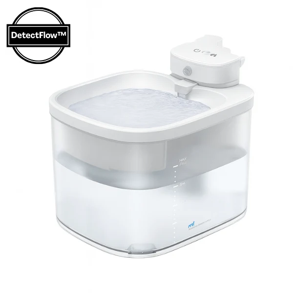 Fontaine à eau chat sans fil à capteur – DetectFlow™