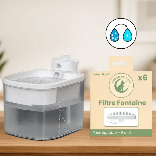 Fontaine à eau chat sans fil à capteur – DetectFlow™
