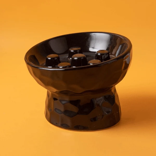 Gamelle ludique pour chat - Céramique surélevée à plots - PawSlow™