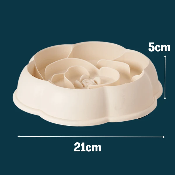 Gamelle anti glouton chaton - Relief pétales de rose - MealStop™