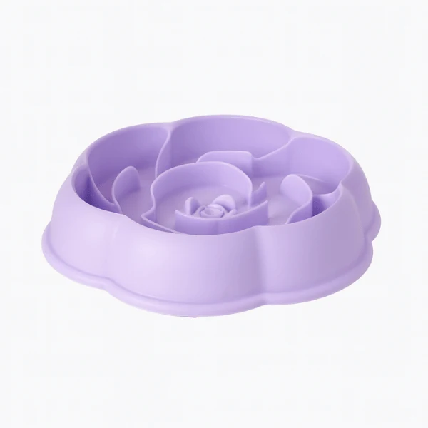 Gamelle anti glouton chaton - Relief pétales de rose - MealStop™