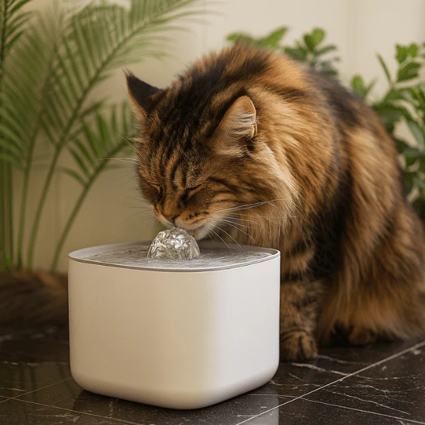 Fontaine a eau chat - ultra silencieuse filtrée compacte - AquaLove™