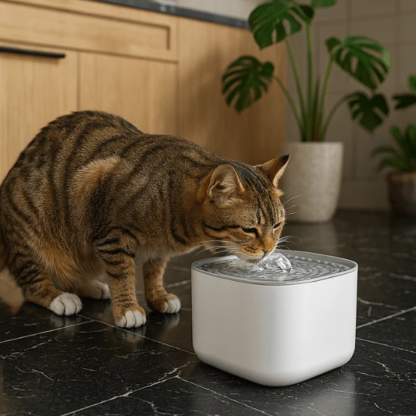 Fontaine a eau chat - ultra silencieuse filtrée compacte - AquaLove™