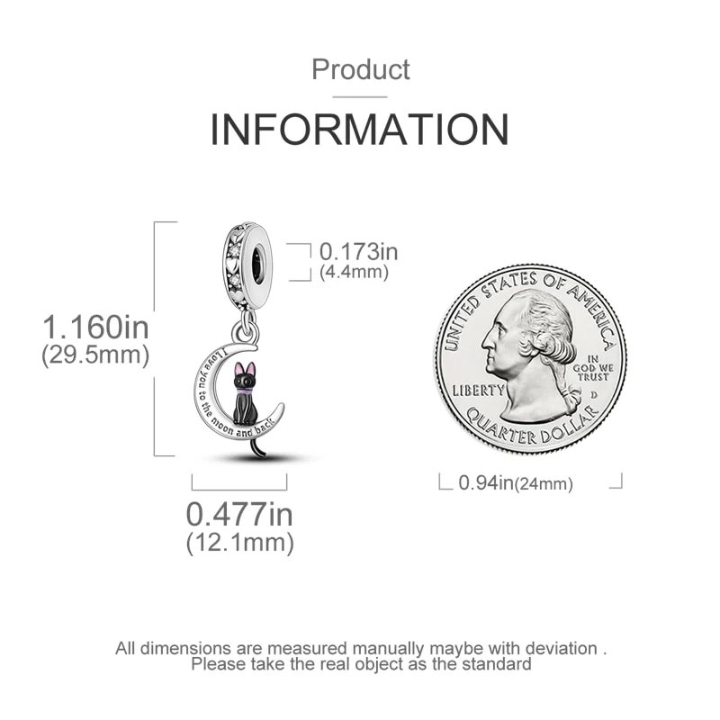 Pendentif chat sur la lune