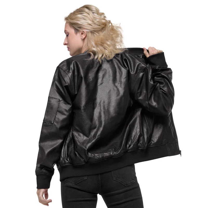 Veste Bomber en cuir Maine Coon